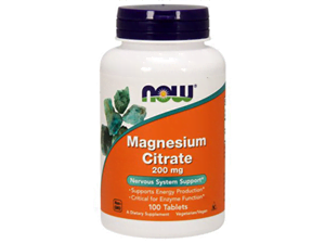 Now Magnesium Citrate 200mg Tablets 100's
