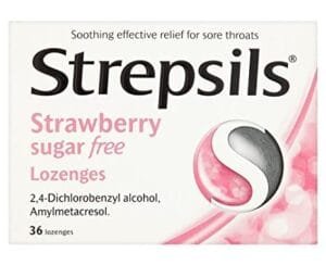 Strepsils Strawberry Sugar-Free Lozenges