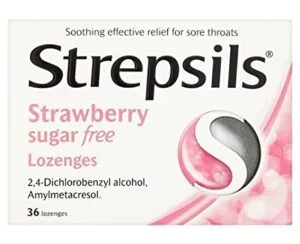 Strepsils Strawberry Sugar-Free Lozenges