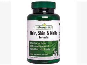 Natures Aid Hair Skin & Nails Formula Vegan 90's