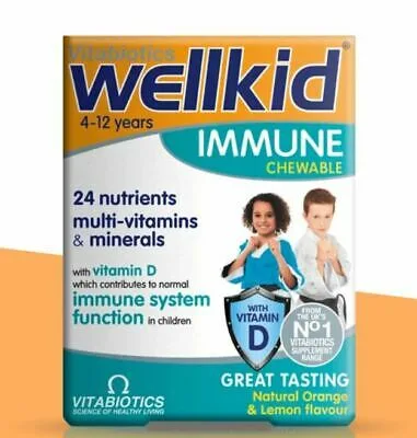 Wellkid Immune Chewable Tabs 4-12Yrs 30's