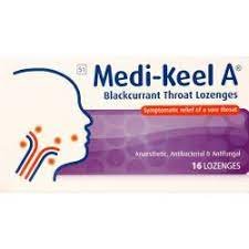 Medi-keel Lozenges Black Currant 16's
