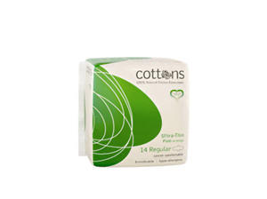 Natural Cotton Ultra Thin Pads Regular 14's