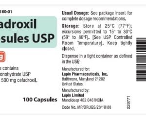 Cefadroxil Caps 500Mg 100'S