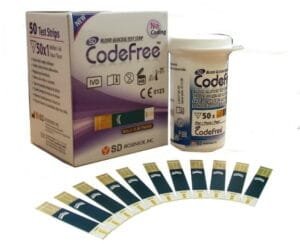 Codefree blood test strips