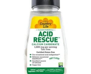 Country Life Acid Rescue 1000Mg Chewables Mint 60S
