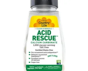 Country Life Acid Rescue 1000Mg Chewables Mint 60S