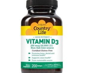 Country Life Vitamin D3 250Mcg 60’S
