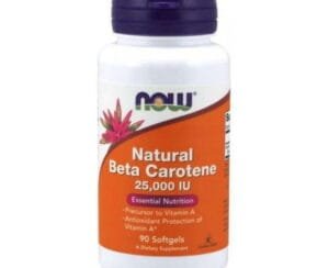 NOW BETACAROTENE NATURAL 25,000IU CAPS 90’S