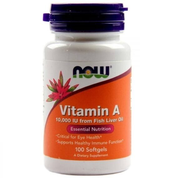 Now Vitamin A 10000Iu Fish Liver Oil 100S