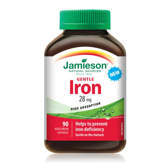 Jamieson Gentle Iron 28mg Capsules 90`s